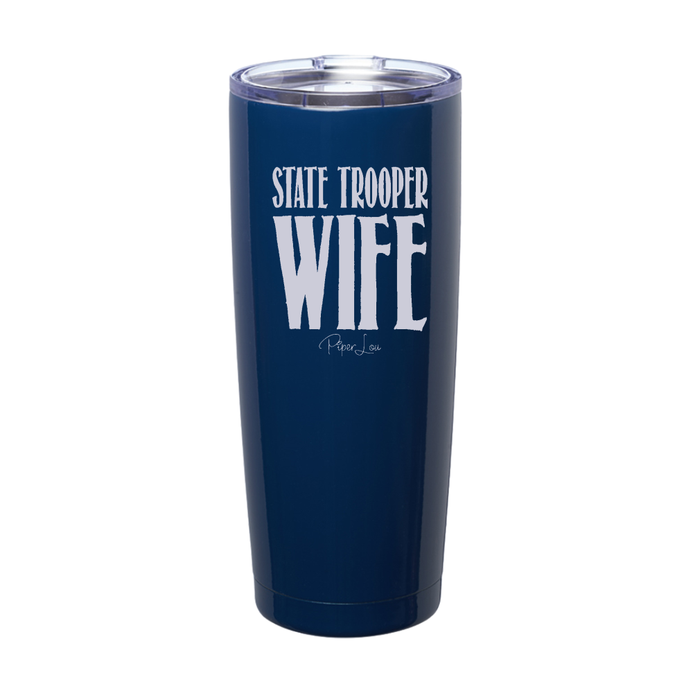 State Trooper Wife Laser Etched Tumbler