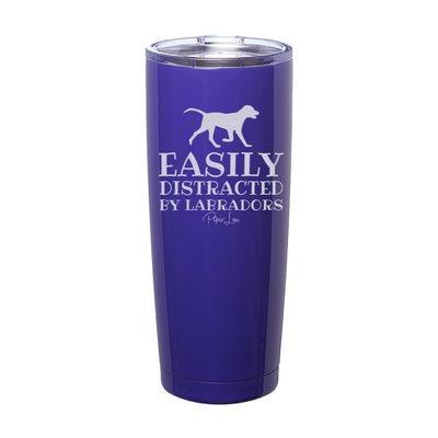Easily Distracted By Labradors Laser Etched Tumbler