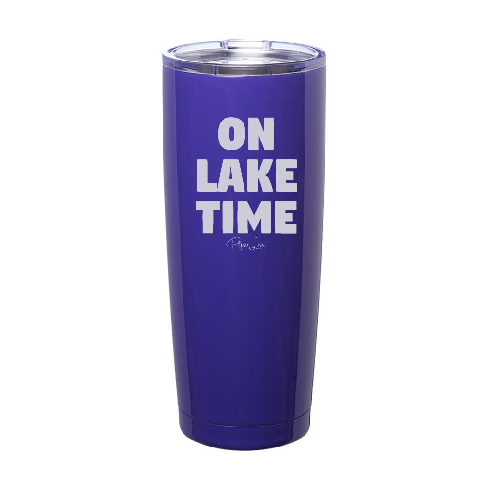 On Lake Time Laser Etched Tumbler