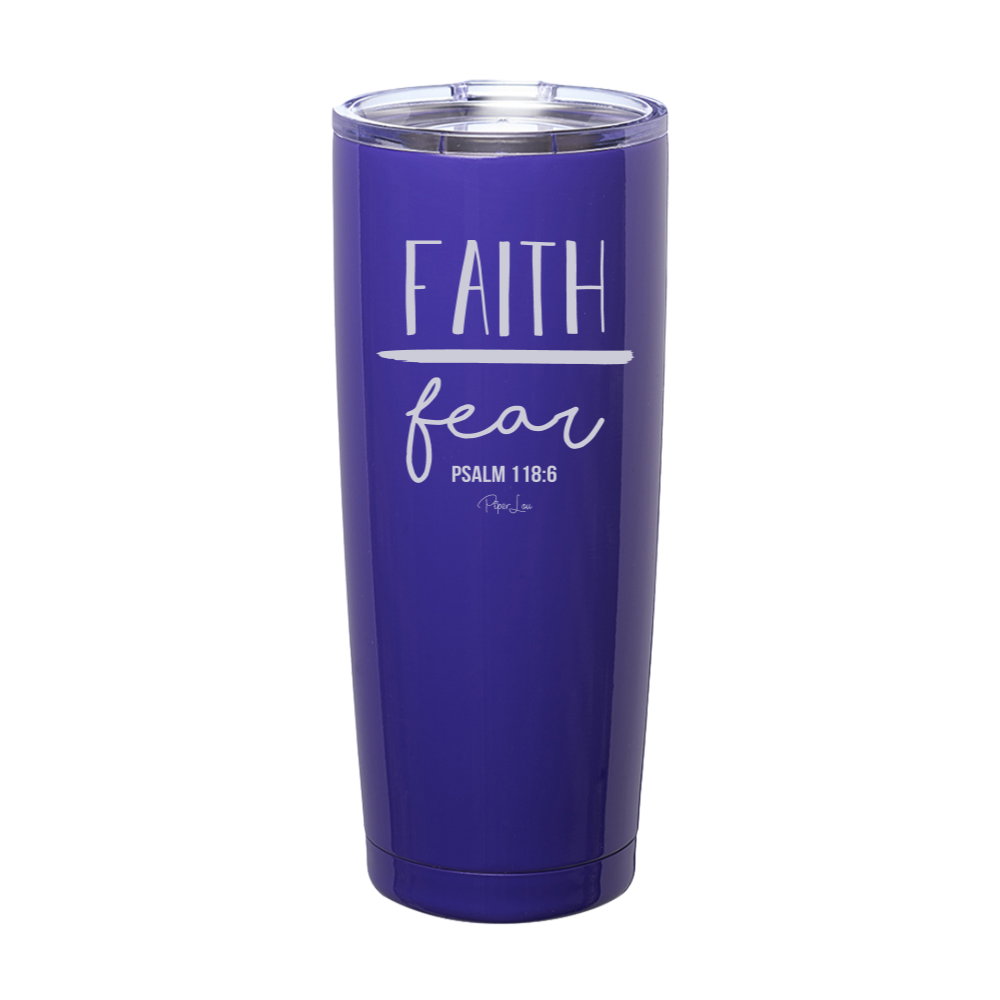Faith Over Fear Bible Verse Laser Etched Tumbler