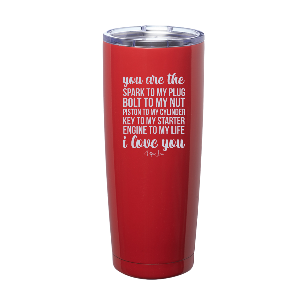 You Are The Spark To My Plug Laser Etched Tumbler