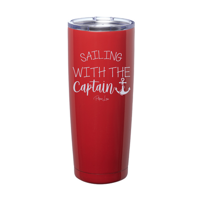Sailing With The Captain Laser Etched Tumbler
