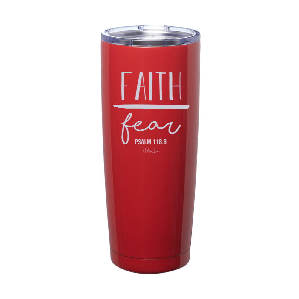 Faith Over Fear Bible Verse Laser Etched Tumbler