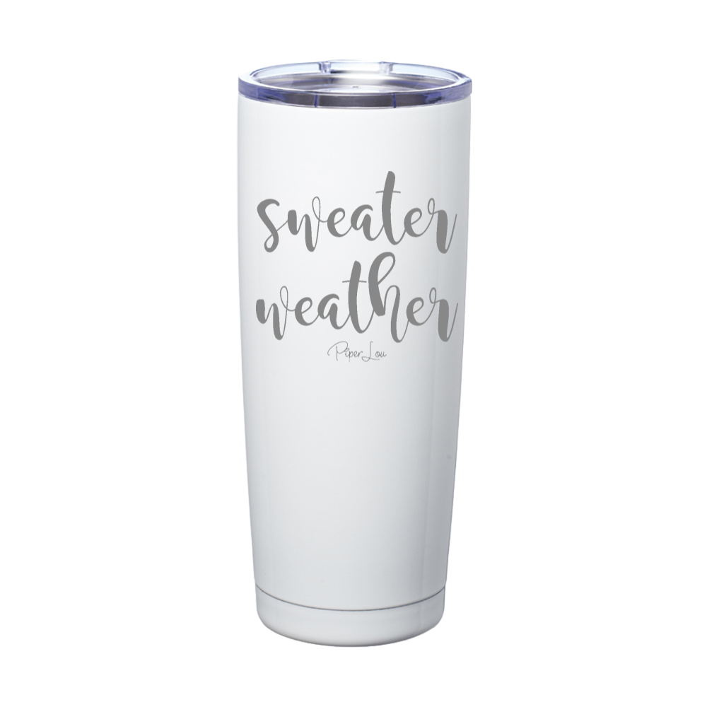 Sweater Weather Laser Etched Tumbler