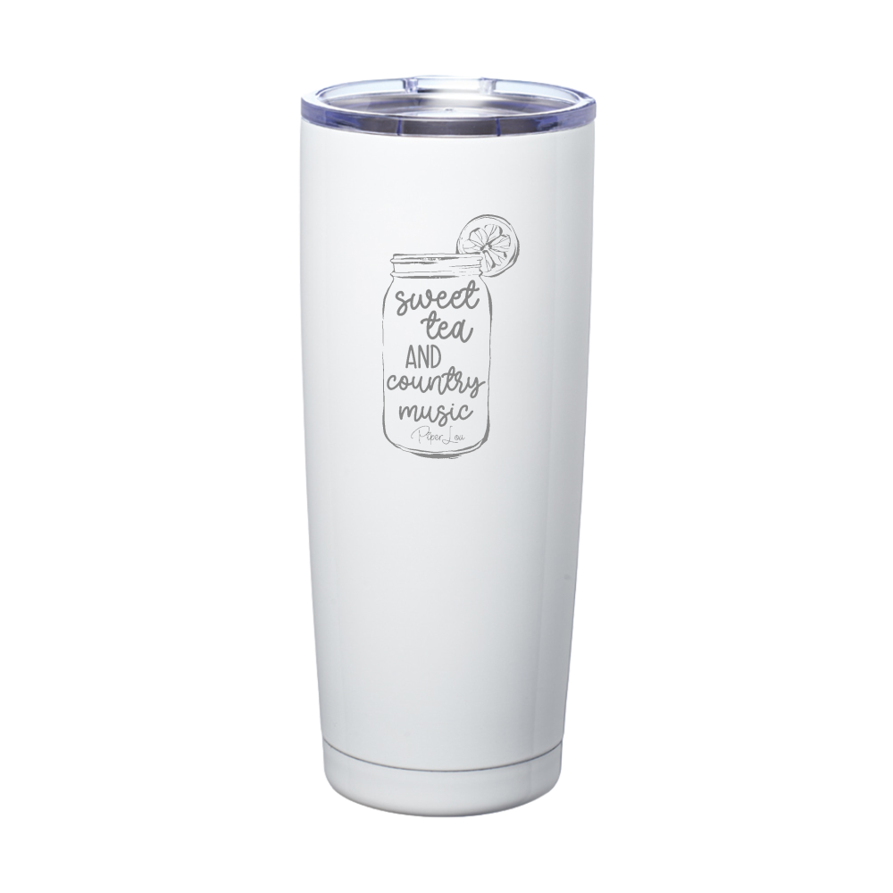 Sweet Tea And Country Music Laser Etched Tumbler