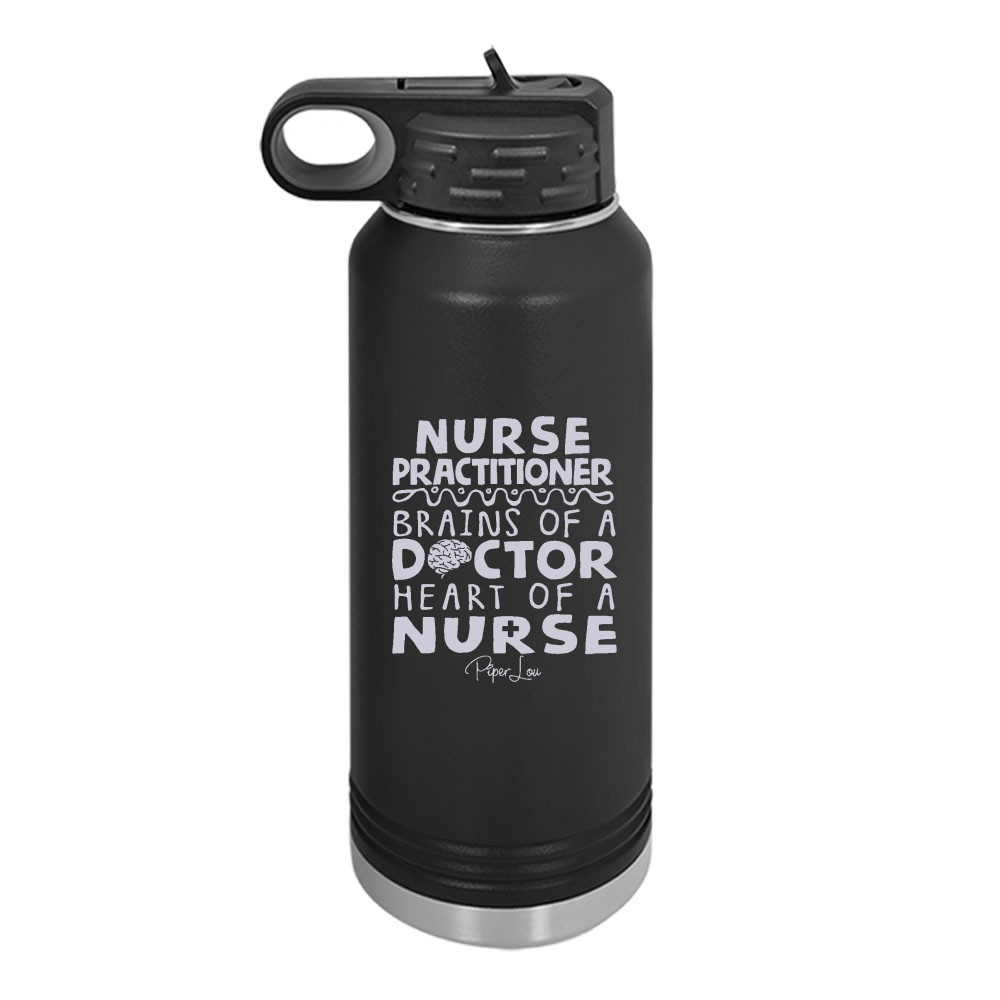 Nurse Practitioner Brains of A Doctor Water Bottle