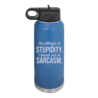 I'm Allergic To Stupidity Water Bottle