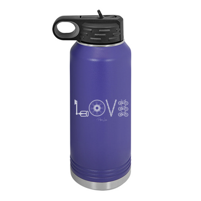 Cycling Love Water Bottle
