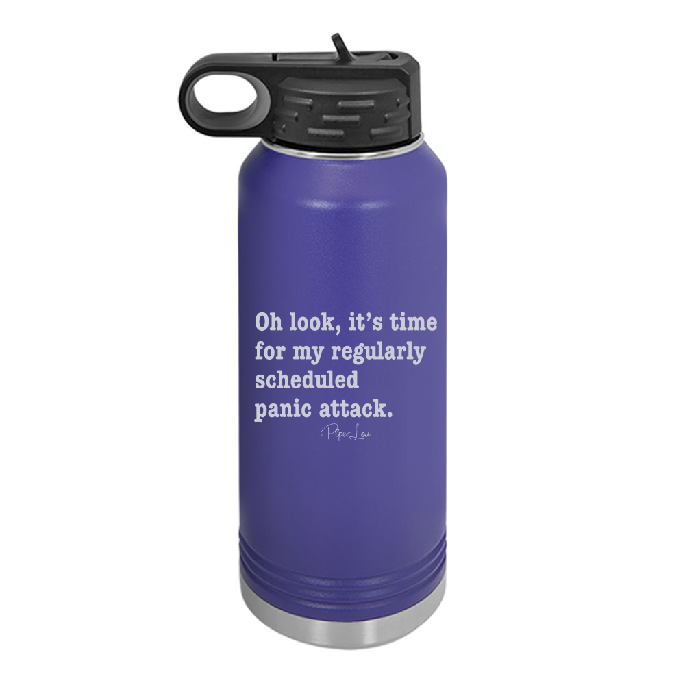 Regularly Scheduled Panic Attack Water Bottle