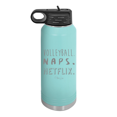 Volleyball Naps Netflix Water Bottle