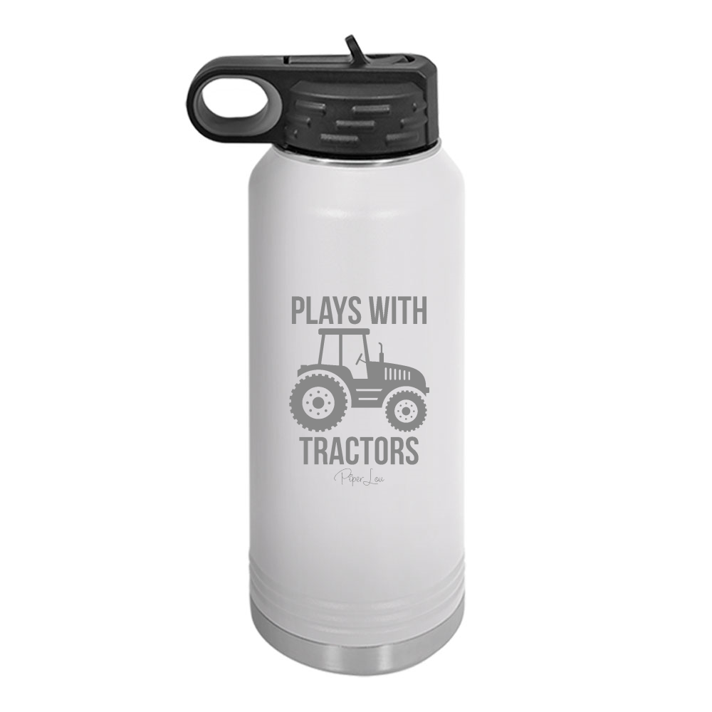 Plays With Tractors Water Bottle