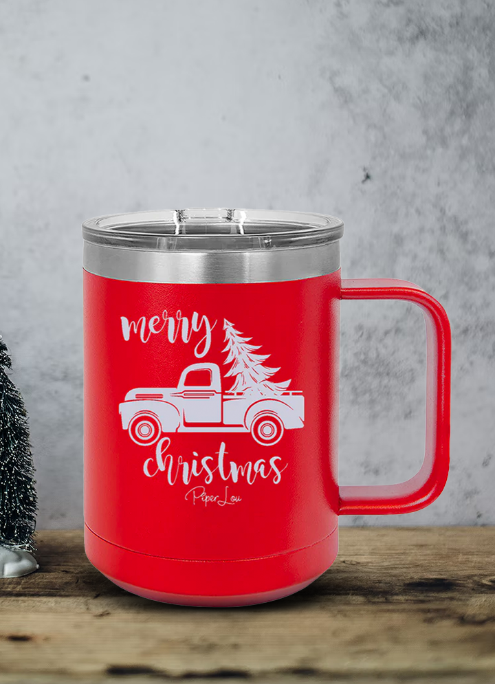 Merry Christmas Truck 15oz Coffee Mug Tumbler