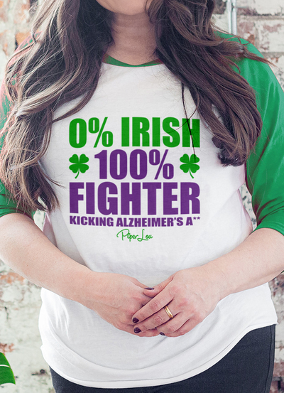 St. Patrick's Day Apparel | Alzheimers 0% Irish 100% Fighter