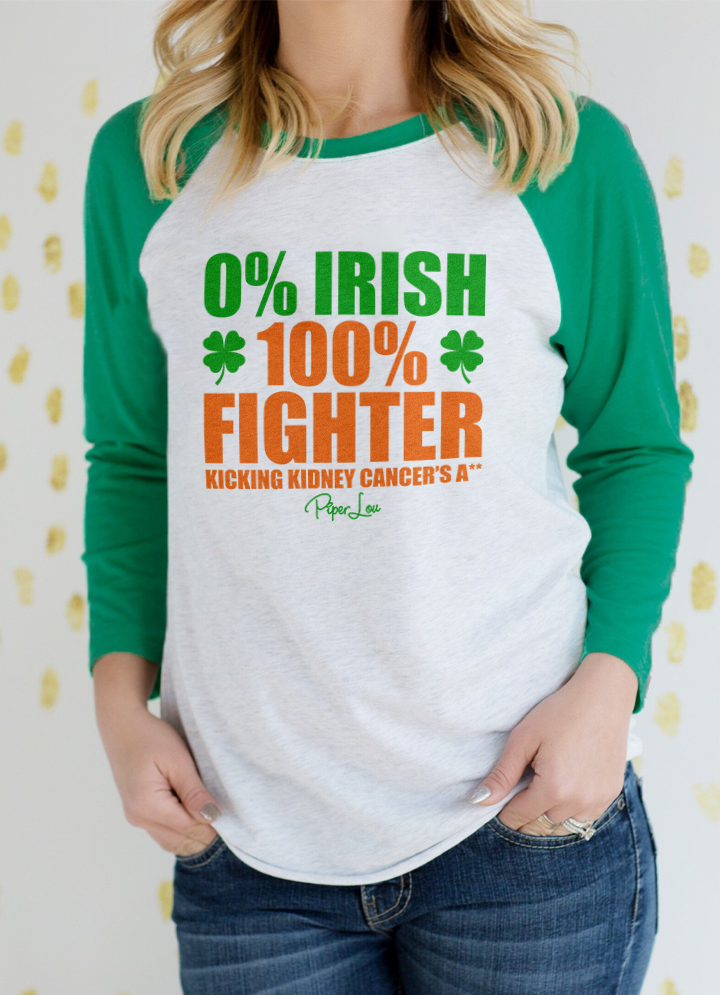 St. Patrick's Day Apparel | Kidney Cancer 0% Irish 100% Fighter