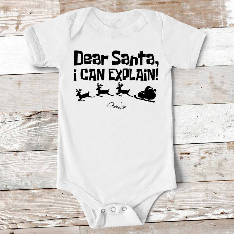 Dear Santa I Can Explain Baby Onesie