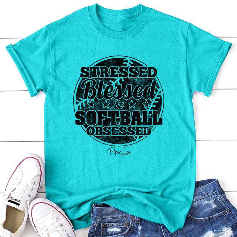 Stressed Blessed Softball Obsessed