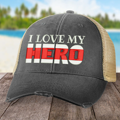 I Love My Hero Firefighting Hat