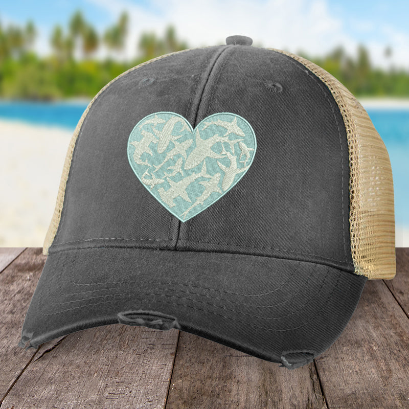 Beach Beach Shark Heart Hat