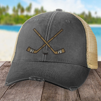 Crossed Hockey Sticks Hat