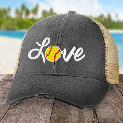 Cursive Love Softball Hat