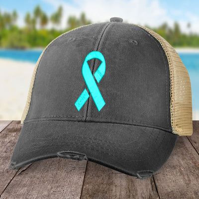 Ovarian Cancer Micro Ribbon Hat