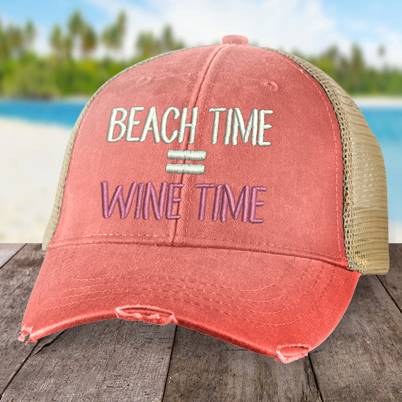 Beach Time, Wine Time Hat