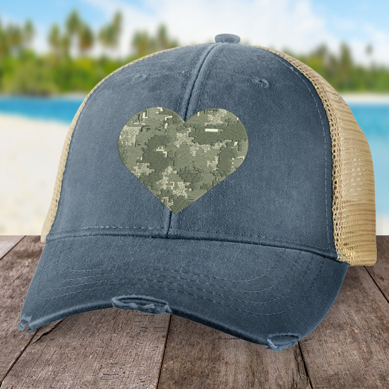 Military Camo Heart Hat
