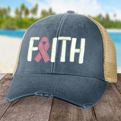 Breast Cancer Faith Ribbon Hat