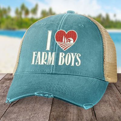 I Love Farm Boys Hat