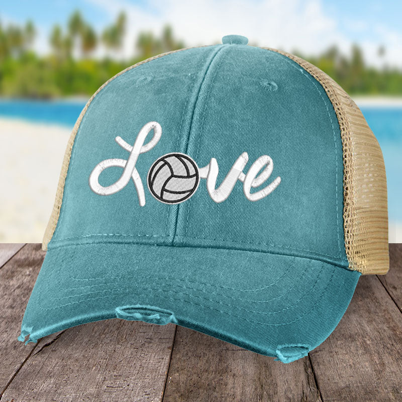 Cursive Love Volleyball Hat