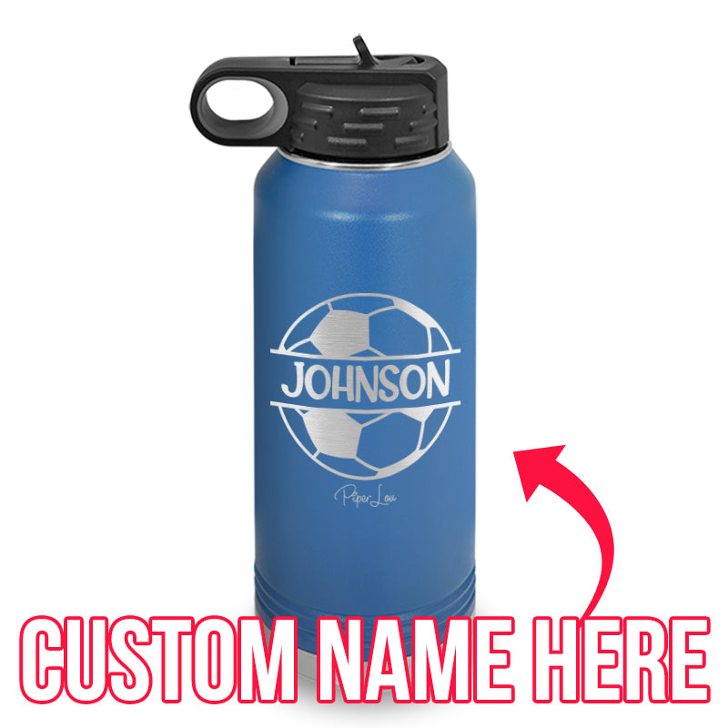 (CUSTOM) Name Soccer Water Bottle