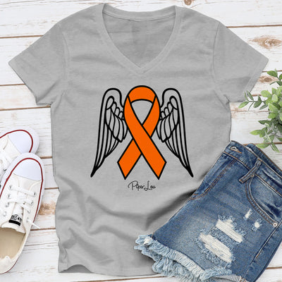 Multiple Sclerosis Angel Wings Ribbon