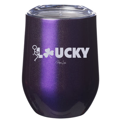 Lucky St Pattys Day Version Laser Etched Tumbler