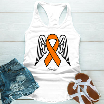 Multiple Sclerosis Angel Wings Ribbon