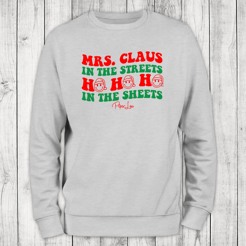 Mrs. Claus In The Streets Graphic Crewneck Sweatshirt