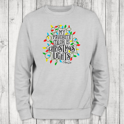 My Favorite Color Is Christmas Lights Graphic Crewneck Sweatshirt