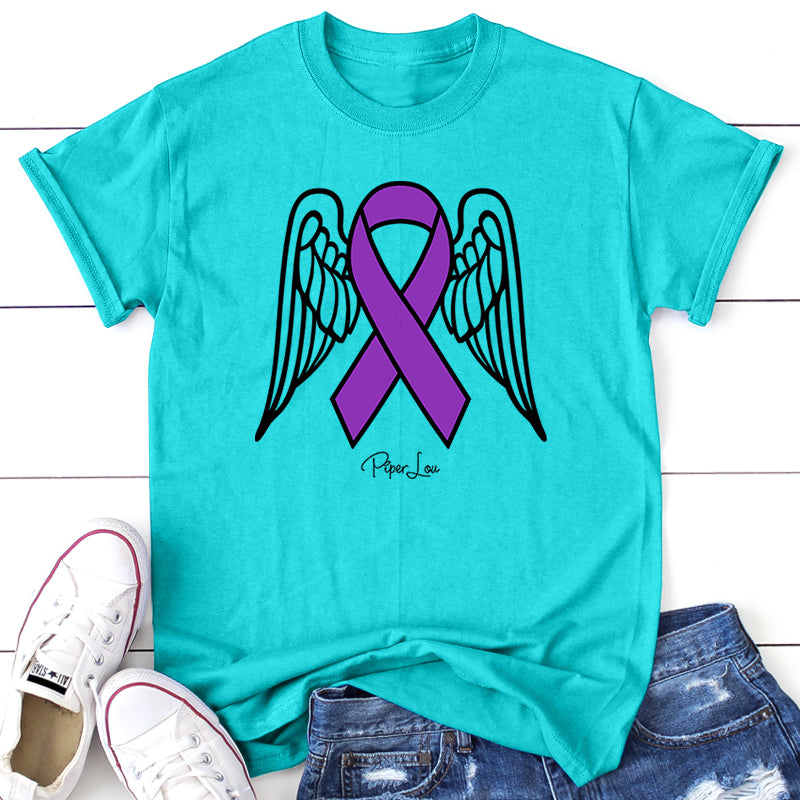 Cystic Fibrosis Angel Wings Ribbon