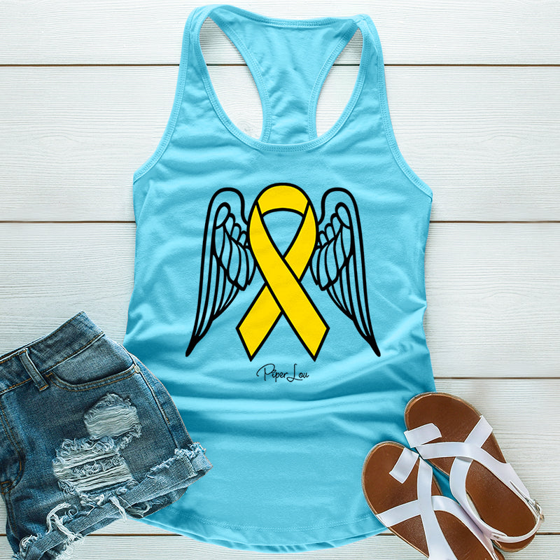 Childhood Cancer Angel Wings Ribbon
