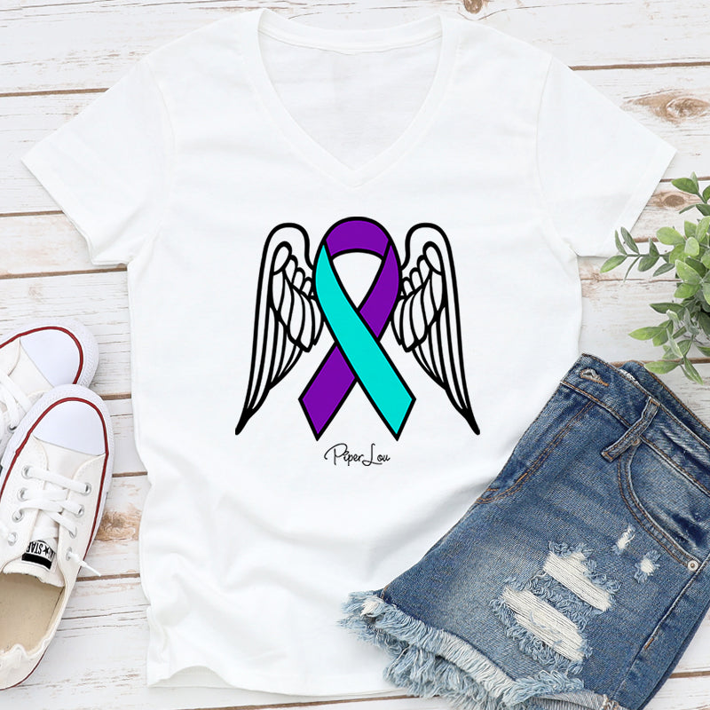 Suicide Awareness | Angel Wings Ribbon Apparel
