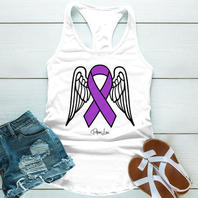 Fibromyalgia Angel Wings Ribbon