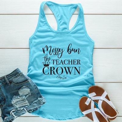 Messy Bun The Teacher Crown