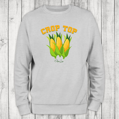 Crop Top Graphic Crewneck Sweatshirt