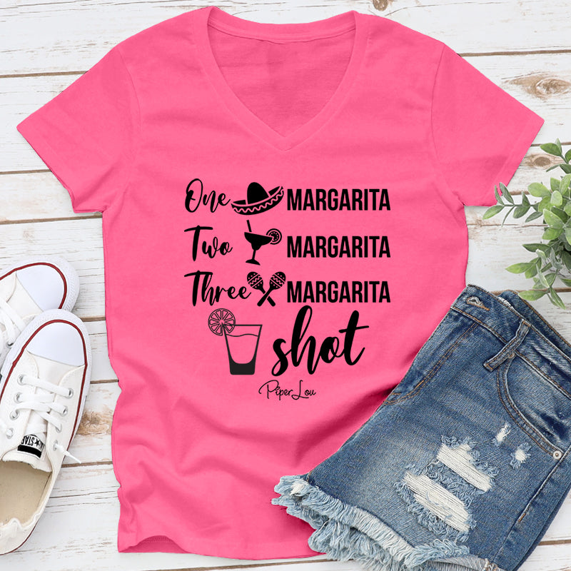 One Margarita Two Margarita Three Margarita Shot