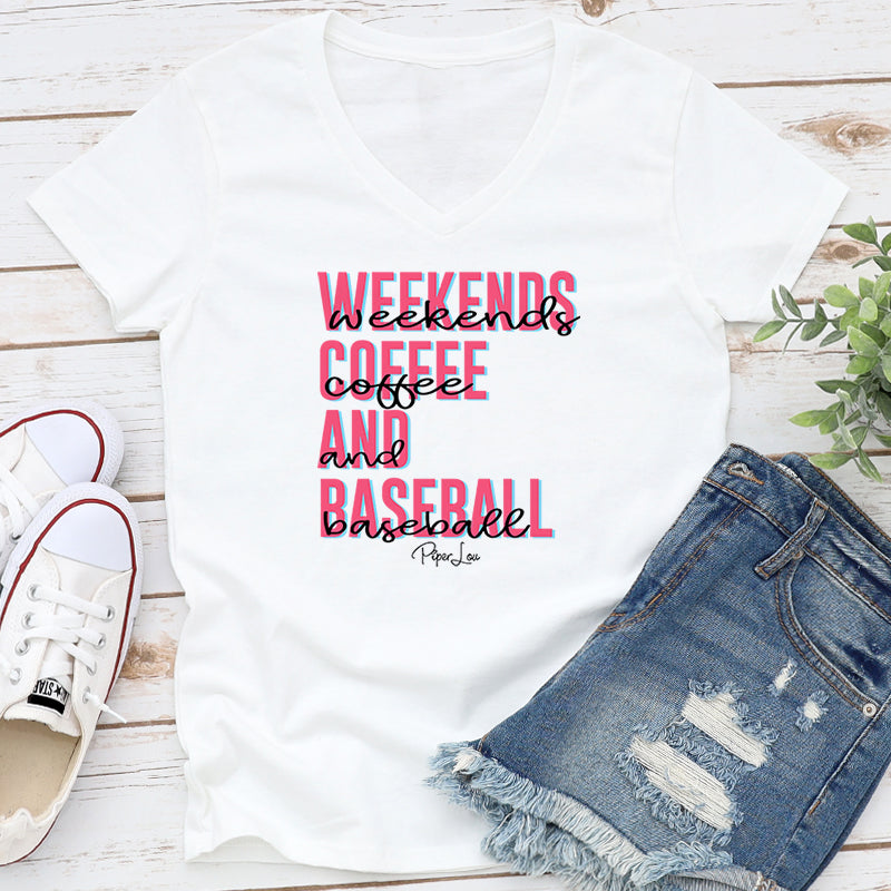 Weekends Coffee And Baseball Graphic Tee