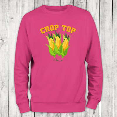 Crop Top Graphic Crewneck Sweatshirt