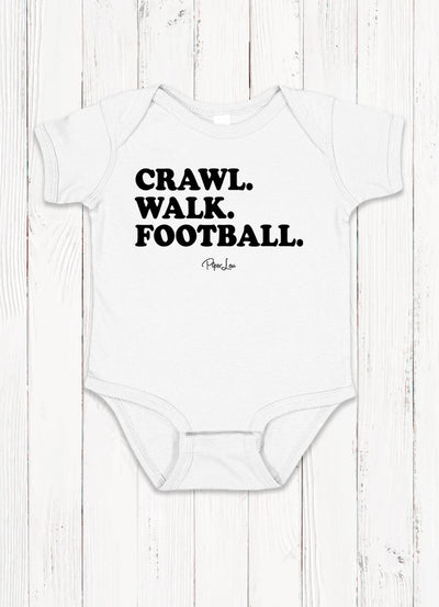 Crawl Walk Football Baby Onesie