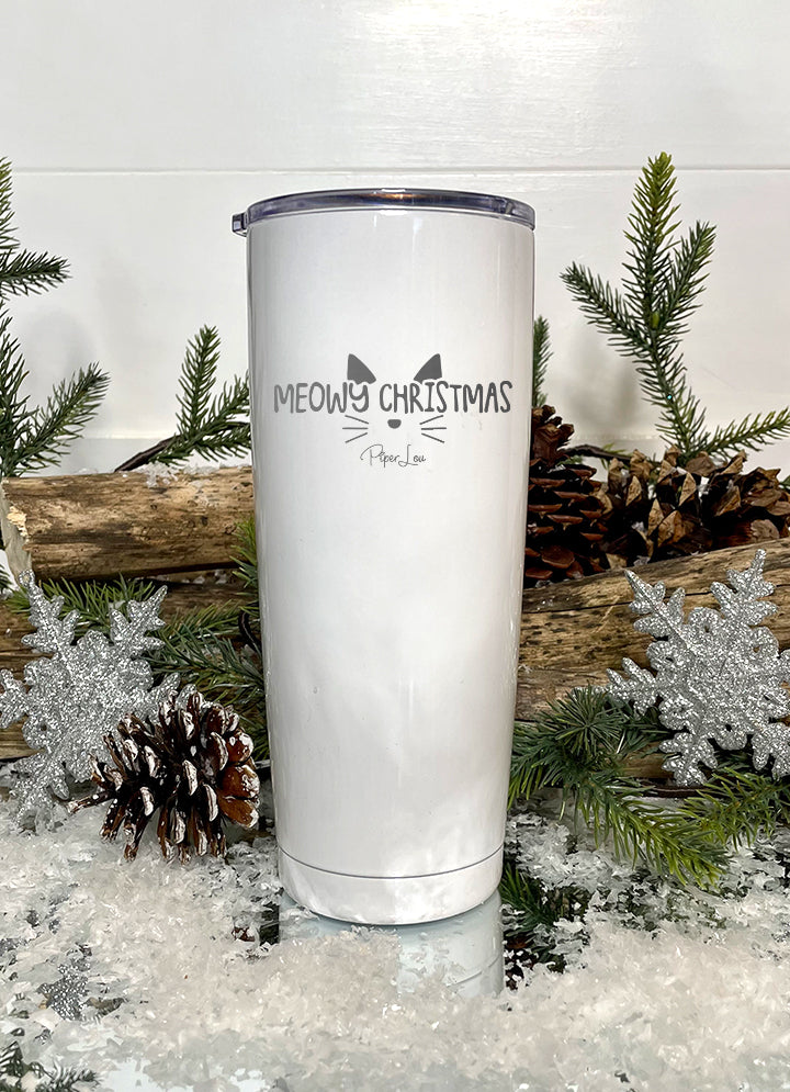 Meowy Christmas Laser Etched Tumbler