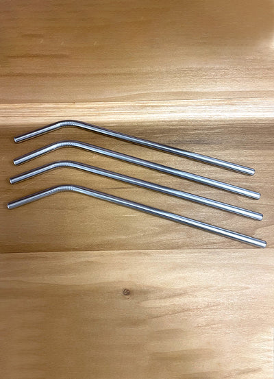 10" Stainless Steel Straw Set (4 Straws)